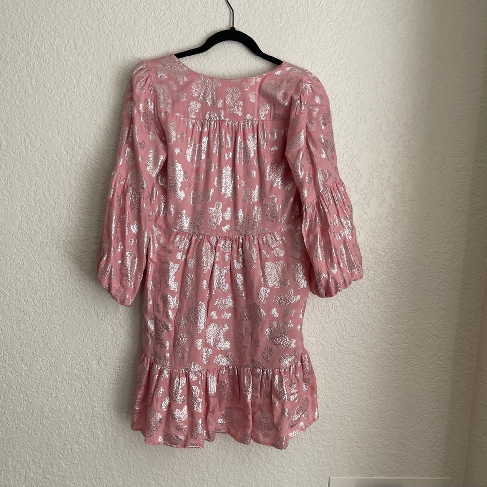 Anthropology XSP Pink and Silver Dress